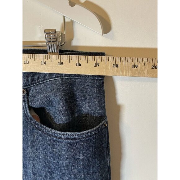 Lucky Brand 121 Jeans Mens 36x32 Heritage Slim Buttonfly Denim Dark Wash Blue - Picture 4 of 7